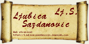 Ljubica Sazdanović vizit kartica